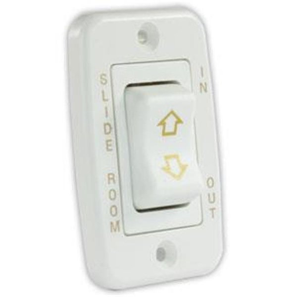 Jr Products JR PRODUCTS 12345 Dc Power Single Slide-Out Switch - White J45-12345